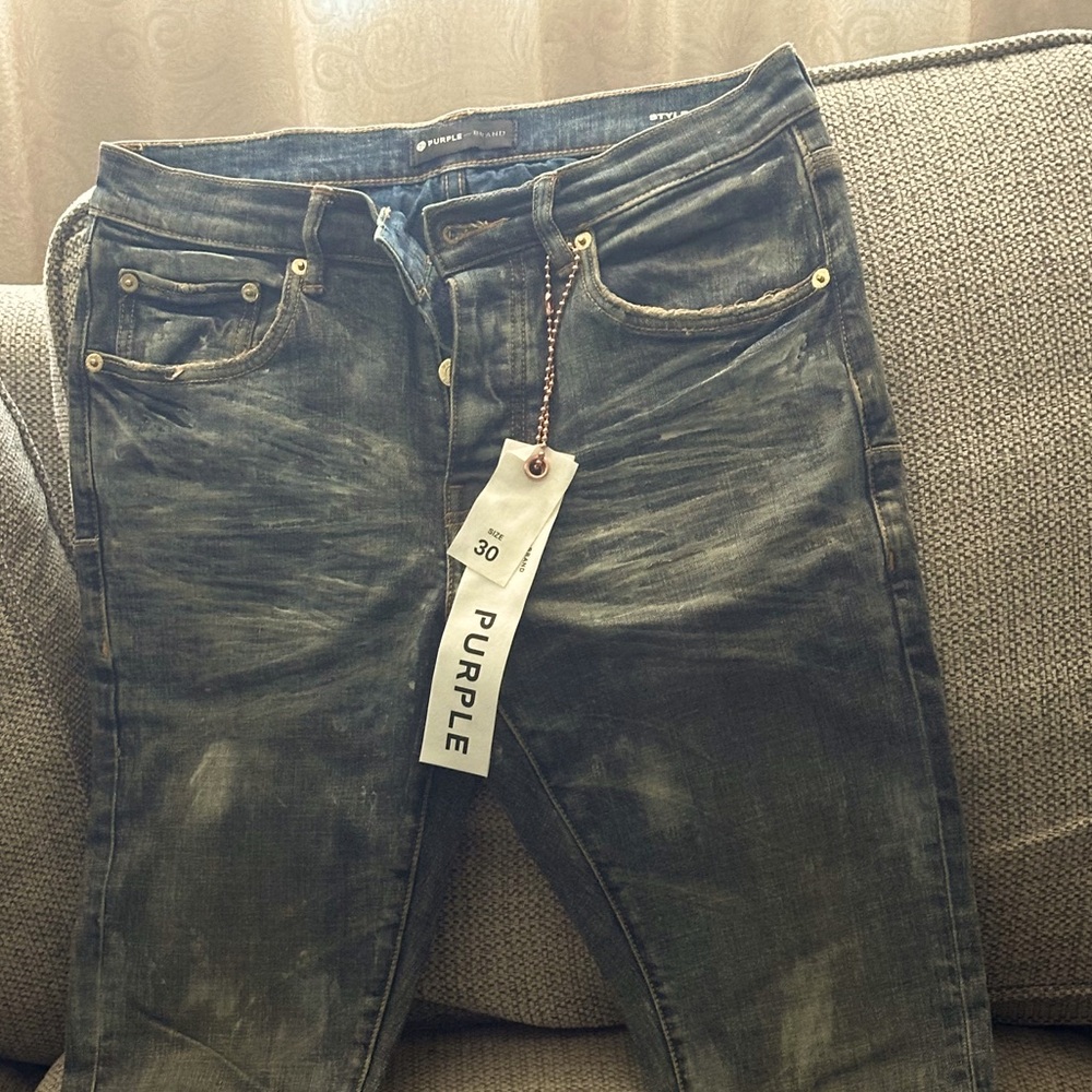 Men Jeans, Blue and White, Ralph Lauren Purple Label